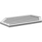 Ekena Millwork Half Round Surface Mount PVC Gable Vent: Functional, w/ 2"W x 1-1/2"P Brickmould Frame, 38"W x 19"H GVPHR38X1902SF - alternate 4
